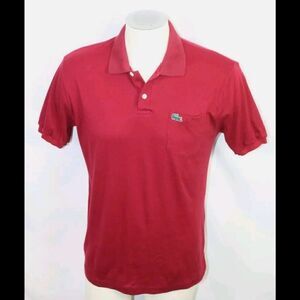 LACOSTE IZOD VTG VINTAGE 1960's Maroon T-Shirt Polo Size Small.